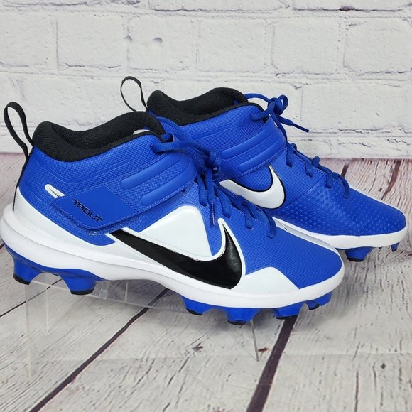Nike Men's Force Trout 7 Pro Mcs Cleats Size 12 Blue White - Picture 4 of 9